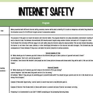 Internet Safety ABA Program